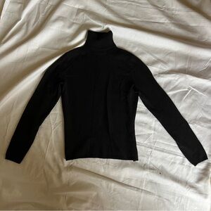Cashmere Black Turtleneck Sweater